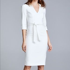 Black Halo white Madeline Sheath dress